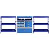 Monster Racking Tempest metallo Van rack scaffale porta attrezzi, blu acciaio, scaffali Bays & cassetti