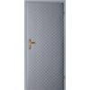 TapeOn Moderna imbottitura per porte fai da te, set premium | rivestimento porta | isolamento acustico | T3 KARO 5x5 | Grigio chiaro | 105x210 cm