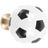 SOPOTUTU Pomelli per Mobili Moderni in Ceramica a Forma di Pallone da Calcio Base in Ottone, Manopole Eleganti Pratiche di Facile Installazione per Armadi e Cassetti