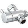 Tecmolog Deviatore Doccia 3 Vie Ottone Valvola Arresto 1/2 Adattatore per Soffione Doccia Cromato, DSF012