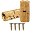 szzijia Cerniera a scomparsa per mobili, cilindrica, in ottone, 10 mm, angolo di apertura a 180°, confezione da 2 (12 mm)