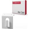 Gedotec Ganci bianchi per finestre in acciaio | Ganci decorativi Per appendere a porte e finestre fino a 17 mm | Senza incollaggio e foratura