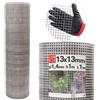 LUN FIX Rete Metallica Maglia Piccola 13x13 mm, Filo 1,4 mm, 1x1 m, Rete Recinzione Giardino Zincata, Antitopo Orto Rialzato, Recinzione Giardino Esterno per Pollaio, Voliera, Giardino