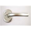 effedielle Kit maniglia+mostrina corta forma ovale mm.86x62 maniglieria per porta blindata sicurezza ATRA-DIERRE finitura cromo satinata F1