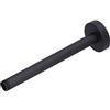 Tomotato Braccio Doccia a Soffitto, Braccio Doccia Tondo Dritto NPT da 20mm da 8 Pollici in Acciaio Inossidabile con Flangia per Soffione Doccia a Pioggia Fisso(Nero)