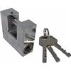 vetrinein rete Vetrineinrete® Lucchetto in acciaio solido per garage serrande container box impieghi pesanti grilletto 7mm catenaccio di sicurezza antiscasso 3 chiavi 5x4,2cm C40