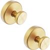 Bntuk Ganci a ventosa per doccia, ganci per asciugamani rimovibili per finestre del bagno, porte in vetro, pareti, ganci per accappatoio e spugna per appendere - confezione da 2, oro