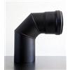 Generico Curva 90° nera per stufa a pellet. gomito canna fumaria (DIAMETRO 100)