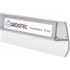 Gedotec Guarnizione centrale 180° per porta doccia 2 m - guarnizione doccia 6-8 mm con labbro laterale - guarnizione base in vetro PVC idrorepellente resistente UV - box doccia