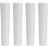 zcru004 Gambe per Mobili In Legno Massello Piedini per Mobili in Dritti Conici Piedino di Sostituzione Gamba del Tavolo Piedi del Divano,Bianco 4 Pezzi (70cm)
