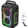 Domary Altoparlante Portatile Luci RGB Ad Alta Potenza da 60 W Altoparlanti BT Wireless per la Casa All'aperto (#1)