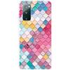 MUTOUREN Cover per Samsung Galaxy S20 FE 4G/5G Custodia in Silicone TPU Trasparenti Ultra Sottile Antigraffio Antiurto Protettivo Case con Pellicola Proteggi Schermo, Cubo Colorato
