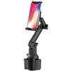 Generico Supporto Per Tablet Da Auto - Supporto Universale Per Tazza Girevole A 360° | Il Braccio Regolabile Si Adatta A Dispositivi Da 4,3-8,6 Pollici | Base Antiscivolo Stabile Per Telefoni, Camion E V