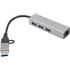 Airshi Adattatore Hub USB C, Convertitore Multiporta USB Funzionamento Simultaneo 2 in 1 per 8 7 10 11