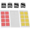 Tangxi Copritasti a Doppio Strato, 4 Pezzi in Materiale PC Copritasti Personalizzati Fai-da-te Sweet Heart Cover Trasparente Adesivi Rimovibili Fai-da-te Copritasti Sostitutivi per (BLACK)