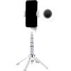 LearnLyrics Tripode di selfie stick con 2 ripieno di luce, treppiede di telefono cellulare stabile migliorato con telecomando rimovibile, supporto per treppiede del telefono cellulare e bastone selfie, supporto p