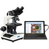 OMAX - MD827S30L Built-in fotocamera 3MP 40X-2000X Digital Biologico Compound Binoculare LED Light Microscopio con doppio strato meccanico Stage Olio Immersione NA1.25 Condensatore