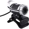 Yoidesu Videocamera USB per computer portatile, messa a fuoco manuale HD con microfono incorporato, mini webcam plug and play con clip per videochiamate, rotazione a 360° (argento)
