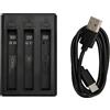 VBESTLIFE Hub Caricabatteria Rapido per ONE X2, Stazione di Ricarica Rapida Portatile a 3 Canali con Indicatore LED e Cavo di Ricarica di Tipo C