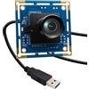 ALPCAM Modulo fotocamera USB da 8 MP, senza distorsione, obiettivo a 75 gradi, webcam Full HD 2448P, webcam conforme UVC per Windows/Linux/Mac, fotocamera USB integrata per uso industriale, robot,
