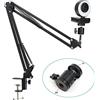 DMETE Telecamera per videoconferenza 1080p Webcam 6. 0fps. Autofocus. HD Web Telecamera con telecamera ad anello microfono for Pc Fotocamera informatica per grandi sale riunioni(60FPS With Stand 2)