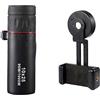 Generic Binocolo ad Alta Potenza, Telescopio Monoculare 10x25, Monoculare Portatile Compatto con Lente Prismatica Mini BAK4 Monoculare con Adattatore Smartphone Adulti Bambini Birdwatching Viaggi Osservazion