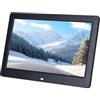 YPAPBHT Cornice digitale multifunzionale da 10,1 pollici: scorre video, foto e musica; Adatto for uso commerciale e domestico.(Black)