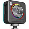 Andoer Mini lampada fotografica RGB Luce LED Luce LED dimmerabile Luce Vlog portatile Pannello luminoso morbido ricaricabile con batteria da 2200 mAh Luce video con porta di ricarica USB