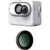 Tuvzylory Set di filtri ND per fotocamere Insta 360 GO3/3S/2, ad alta definizione, impermeabili, anti-appannamento, compatibilità universale, 4K Video Ready (GO3/GO2 - CPL)