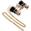 Angoily Binocolo Mini Portatile Leggero in Ferro Colore Nero Elegante con Catena per Concerti e Teatro, Compatto per Uso Outdoor e Montagna
