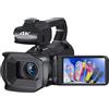 PAKJEL Videocamera Videocamera digitale 4K 60FPS Videocamera da 64 MP Webcam Live Stream 4.0quot;Videocamera con zoom 18X for registratore Vlog touch screen Fotocamera digitale per vlogging ( Color : Noir ,