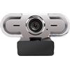 Fan TLJX Videocamera Webcam HD 720p, Microfono Incorporato, Clip-on Rotazione a 360 ° Messa a Fuoco Manuale per Videoconferenze, Riunioni Aziendali, Insegnamento Video