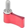 FEICHAO Vite con manico CNC regolabile ad ala singola M5* 12 viti per accessori fotografici SLR Rinforzo di collegamento compatibile con GoPro 10 Action Camera (1 PC, rosso)