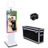 LyyyCaaa Macchina fotografica portatile a specchio con touch screen da 32 pollici, macchina per selfie con luce RGB e custodia per eventi