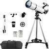 Generic Telescopio per principianti e adulti, lunghezza focale 500 mm con ingrandimento 150x, include specchio a 45° e treppiede in alluminio resistente per astronomia