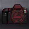 JERXTTON 6DII - Cover adesiva per fotocamera Canon EOS 6D Mark II, antigraffio, decorazione protettiva e resistenza all'usura (rosso onda)