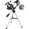YangRy Telescope, Astronomical Refractor Telescopes with Tripod and Phone Adapter, 70mm Aperture 300mm Telescope, Professional Telescope for Kids Beginners Adults YangRy