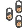Zkydhbd 3pcs Webcam Covers Slide Cartoon Gattino Della Macchina Fotografica Coperture Per Il Computer Portatile PC Cellulare Web Camera Privacy Protector Sticker