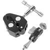 FEICHAO Doppia testa a sfera Magic Arm 1/4 vite/carico filettato 1,5 kg adattatore di connessione per gabbia fotocamera SLR (tipo B+morsetto granchio A)