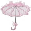 Agatige Ombrello parasole in pizzo, ombrellone per matrimonio fatto a mano, elegante decorativo, per matrimonio, fotografia, per feste, 23,6 x 22,2 pollici (Rosa)
