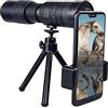 MissYin Telescopio 4K 10-300X40mm Super teleobiettivo Zoom Telescopio monoculare Telescopio impermeabile per il birdwatching Camping Wildlife