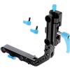Fotga L-forma laterale Staffa L supporto Treppiede Adattatore con 15mm Rail Rod Montare per DP3000 M1 M2 M3 Scatola opaca