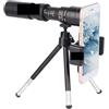 TIEOAXFT Telescopio da viaggio portatile ad alto ingrandimento for birdwatching professionale for adulti, tubo singolo, zoom 10-300x40, alta definizione(10-300X40-set)