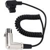 Dpofirs Cavo di Alimentazione a Spirale XLR Ad Angolo Retto Robusti Connettori in Metallo per Batteria V Lock, Connessione di Alimentazione Stabile per Varicam Materiale: Gomma e Acciaio