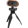 NOENNULL Fotocamera per computer, webcam USB, webcam ad alta risoluzione 2K per videoconferenze dal vivo (arancione)