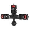 Qcbuegof Supporto regolabile triplo supporto in alluminio 1/4 pollici per Action Camera Phone LED Tripod Live Stream Selfie Stick Professionale Fotografia Equipaggiamento Stand Stand