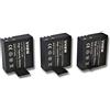 vhbw 3x Li-Ion batteria compatibile con Elephone Ele Explorer 4K videocamera Camcorder (900mAh, 3,7V, Li-Ion) mit Infochip