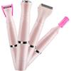 VICASKY Rasoio Elettrico Donna 4 in 1 Ricaricabile Rosa Dispositivo per Rasatura Ascelle e Zona Intima Rifinitore Corpo USB Lavabile per Pelle Liscia e Indolore