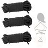CSCLI Essential black cotton rope for role-playing, creating exclusive game props