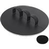 HOMSFOU Spazzola da Bagno in Silicone a Doppia Faccia Laccio Nero | Spugna Integrata, Setole di Diversa Lunghezza, Anello per Appendere, per Pulizia Domestica